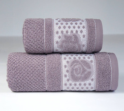 Ręcznik bawełniany Greno Dotti Lavender Twist 