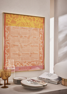 Ściereczka kuchenna Le Jacquard Français Calendrier 2025 Orange