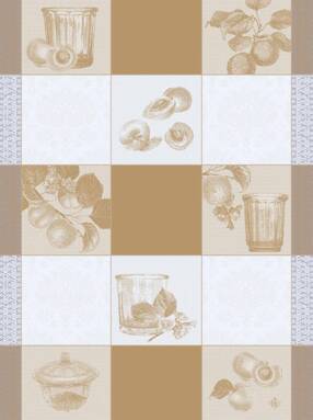 Ściereczka kuchenna Le Jacquard Français Confitures Carreaux Beige