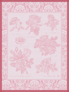 Ściereczka kuchenna Le Jacquard Français Jardin des Roses Pink