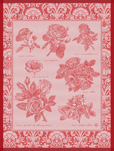 Ściereczka kuchenna Le Jacquard Français Jardin des Roses Red