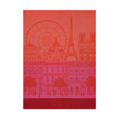 Ściereczka kuchenna Le Jacquard Français Paris Panorama Red Kiss