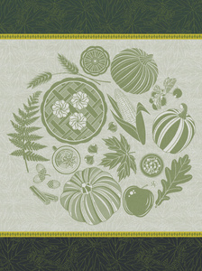 Ściereczka kuchenna Le Jacquard Français Thanksgiving Green