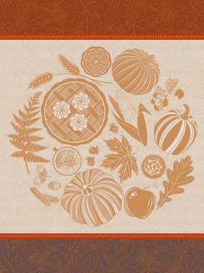 Ściereczka kuchenna Le Jacquard Français Thanksgiving Orange Ostatnie Sztuki