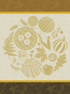 Ściereczka kuchenna Le Jacquard Français Thanksgiving Yellow