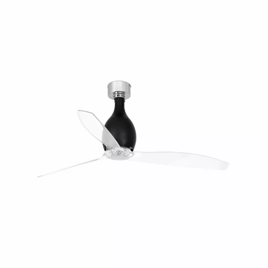 Wentylator sufitowy Faro Barcelona Mini Eterfan M Matt black/transparent DC