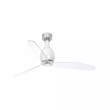 Wentylator sufitowy Faro Barcelona Mini Eterfan M Shiny white/transparent DC