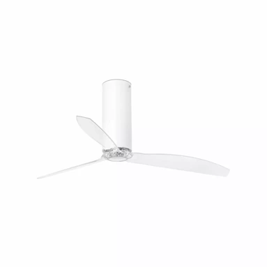 Wentylator sufitowy Faro Barcelona Tube Fan Matt M white/transparent DC