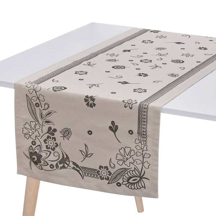 Bieżnik żakardowy Le Jacquard Français Haute Couture Srebrny