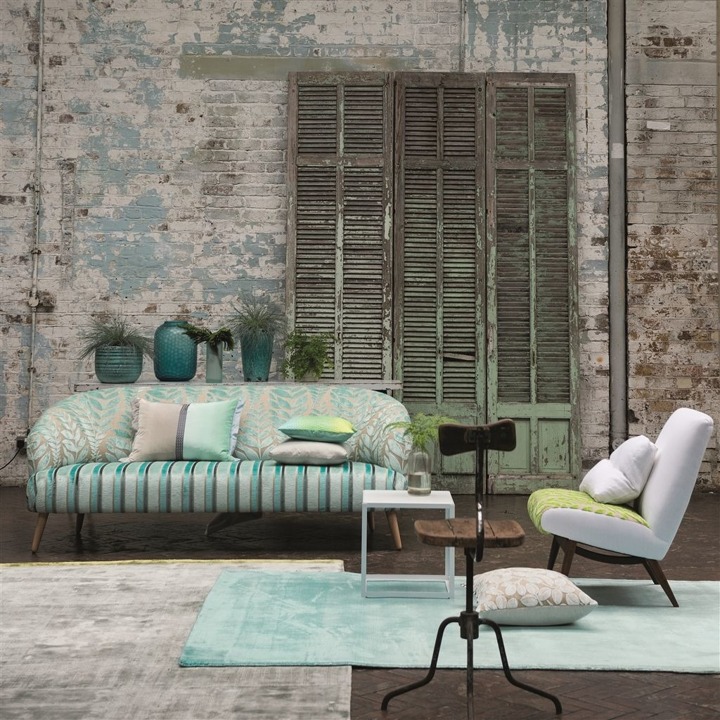 Dywan ręcznie tkany Designers Guild Eberson Aqua