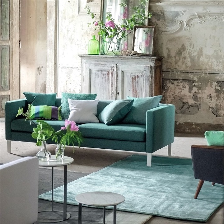 Dywan ręcznie tkany Designers Guild Eberson Aqua