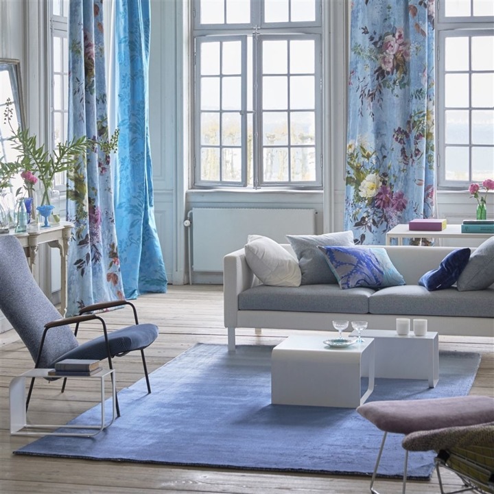 Dywan ręcznie tkany Designers Guild Eberson Cobalt