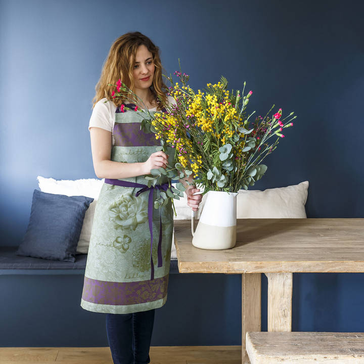 Fartuch kuchenny Le Jacquard Français Fleurs À Croquer Chlorophyll