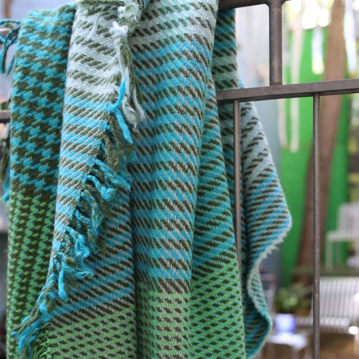 Koc wełniany Designers Guild Arklet Emerald