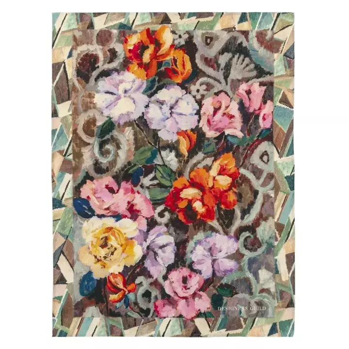 Koc wełniany Designers Guild Tapestry Flower Damson