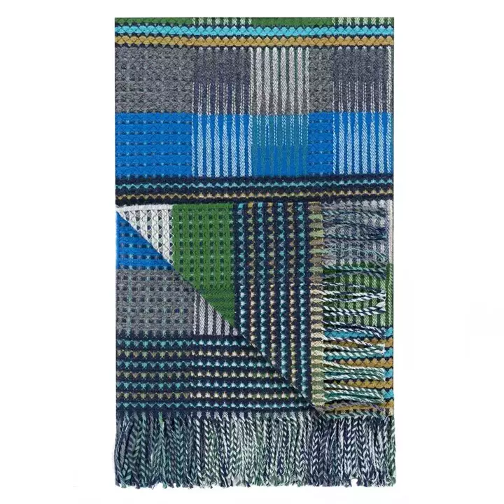 Koc wełniany Designers Guild Tasara Cobalt