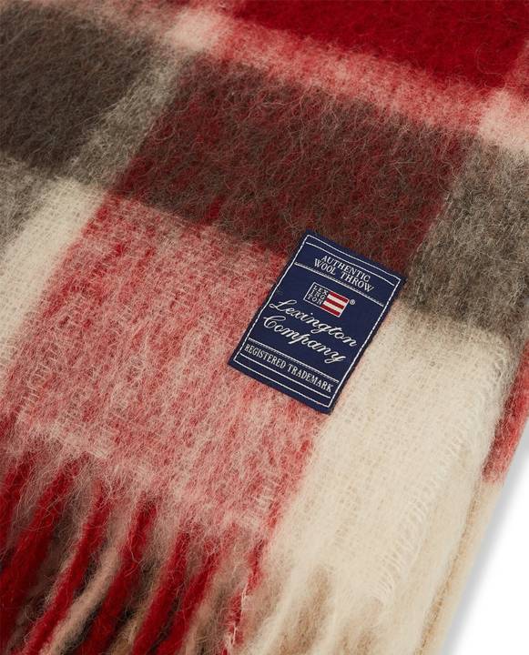 Pled moherowy Lexington Holiday Checked Mohair Mix Red Multi