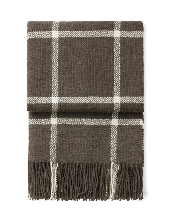 Pled wełniany Elvang Tartan Brown