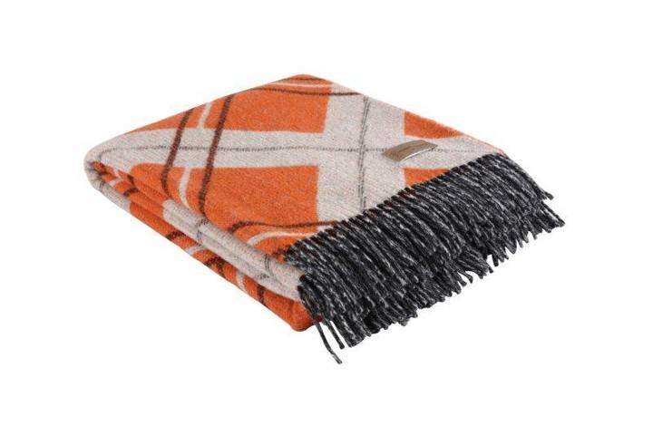 Pled wełniany Eskimo Basilea Orange/Beige