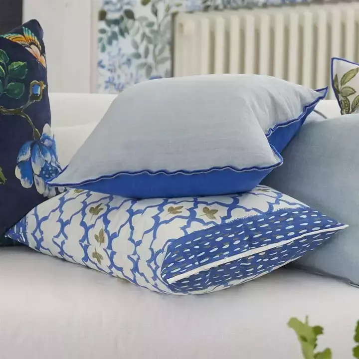 Poduszka dekoracyjna Designers Guild Brera Lino Lagoon & Porcelain