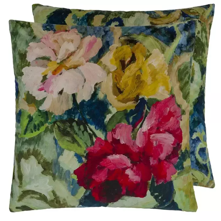 Poduszka dekoracyjna Designers Guild Tapestry Flower Vintage Green