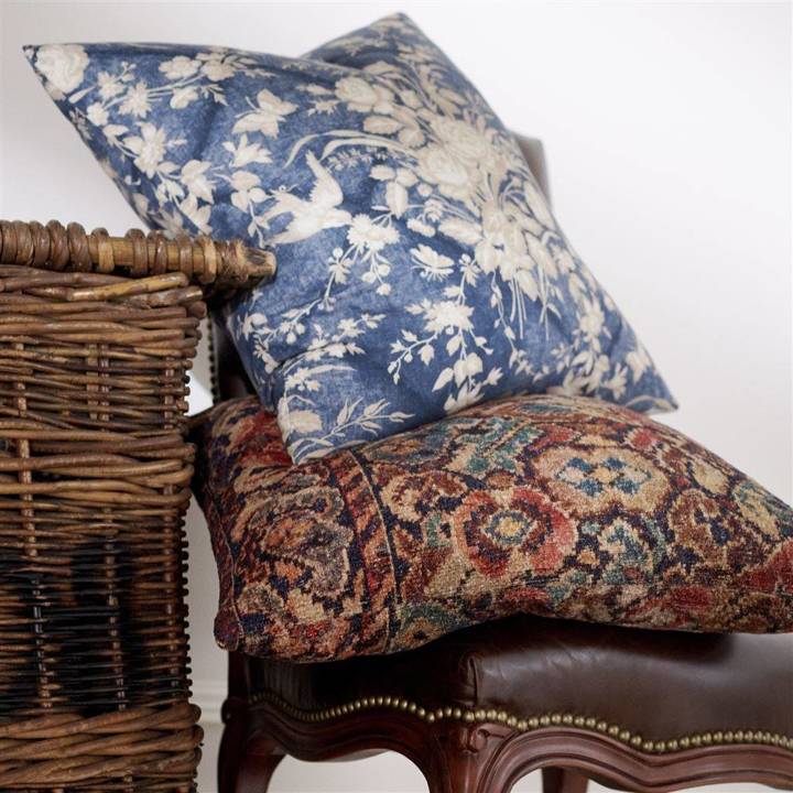 Poduszka dekoracyjna Ralph Lauren Eliza Floral Vintage Blue