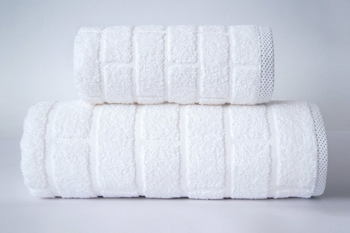 Ręcznik bawełniany Greno Bricko Biały