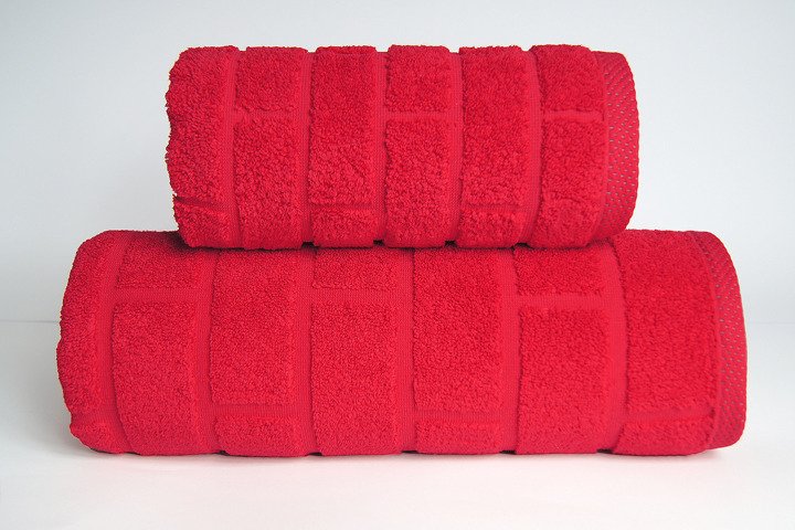 Ręcznik bawełniany Greno Bricko Czerwony