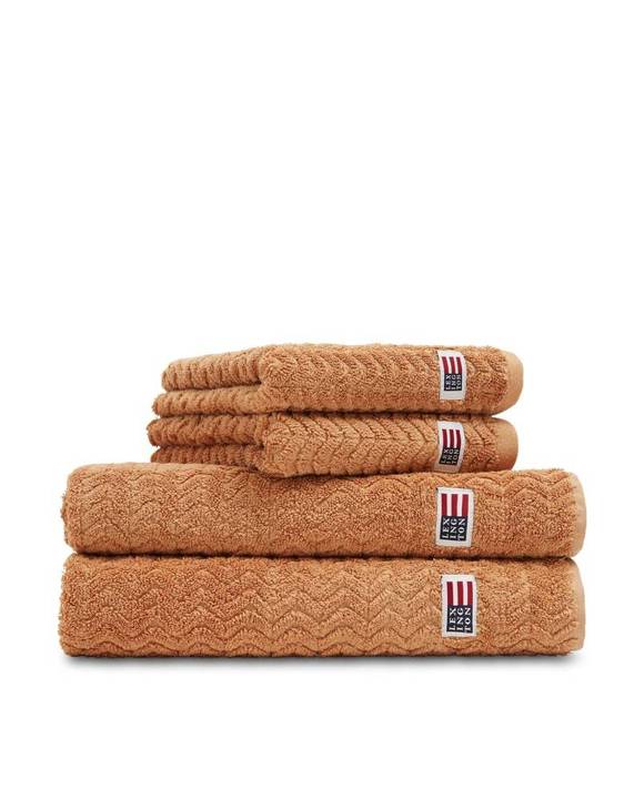 Ręcznik bawełniany Lexington Icons Structured Caramel