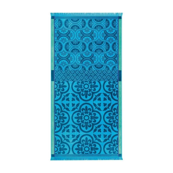 Ręcznik plażowy Le Jacquard Français Santorin Turquoise