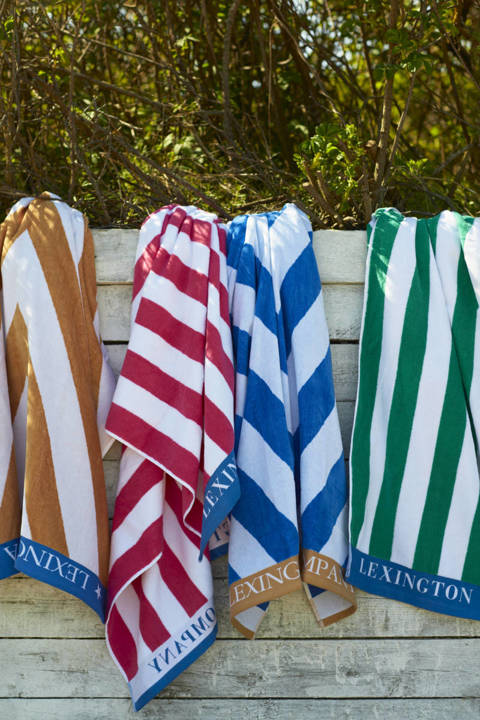 Ręcznik plażowy Lexington Striped Green/White/Blue