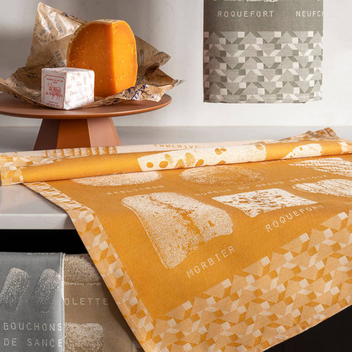 Ściereczka kuchenna Le Jacquard Français Fromages Orange