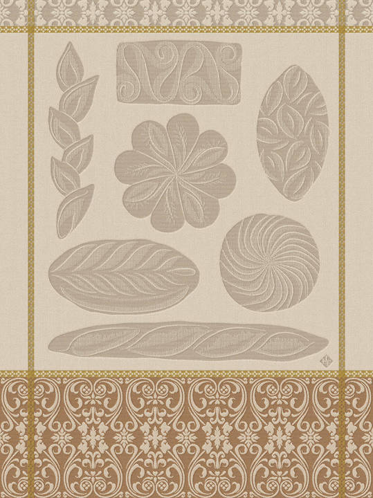 Ściereczka kuchenna Le Jacquard Français Ronde Des Pains Beige