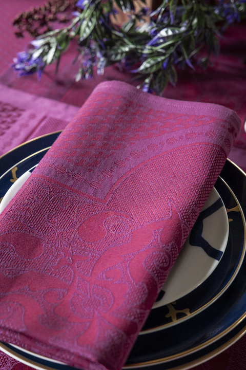 Serwetka bawełniana Le Jacquard Français Palais Vénitien Pink Ostatnie Sztuki