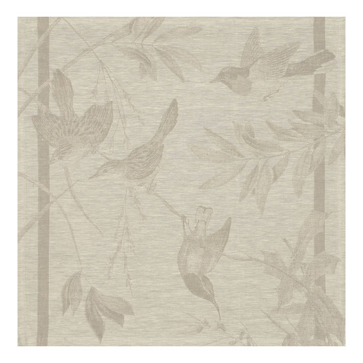 Serwetka lniana Le Jacquard Français Volière Beige