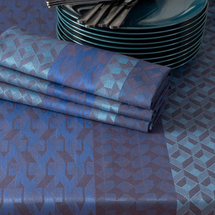 Serwetka plamoodporna Le Jacquard Français Caractère Enduit Blue