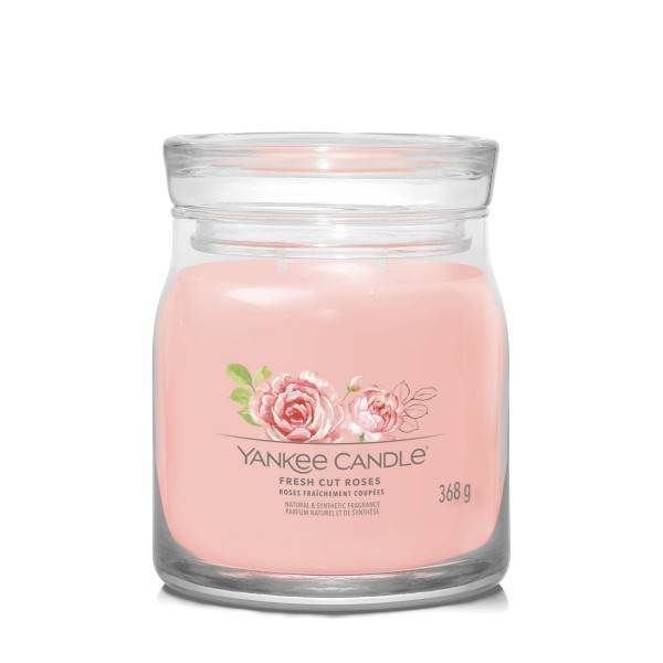 Świeca zapachowa Yankee Candle Fresh Cut Roses średnia