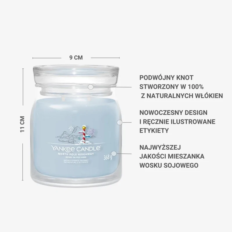 Świeca zapachowa Yankee Candle North Pole Hideaway średnia