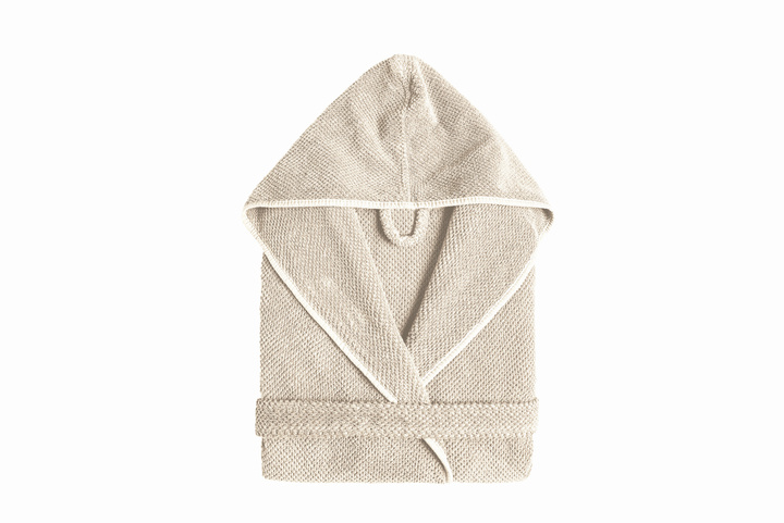 Szlafrok Graccioza Bee Waffle Hooded Natural