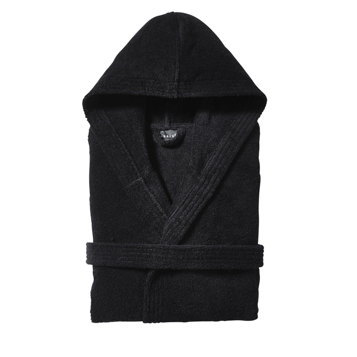 Szlafrok bawełniany Essix Aqua Hooded Noir Ostatnie Sztuki 