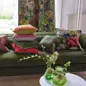 Poduszka dekoracyjna Designers Guild Tapestry Flower Vintage Green