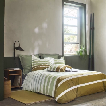 Pościel perkalowa Blanc Des Vosges Grand Large Kaki