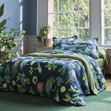 Pościel satynowa Sanderson Paradesia Emeraude