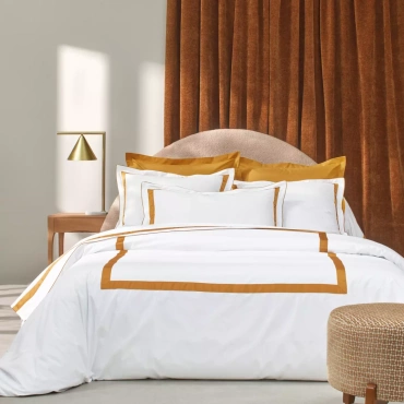 Pościel perkalowa Blanc Des Vosges Egerie Złota