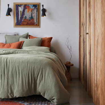 Pościel bawełniana Blanc Des Vosges Cosy Zielona