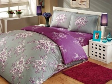 Pościel satynowa Hobby Fiora Grey