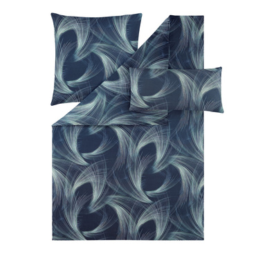 Komplet pościeli satynowej Estella Lino Navy