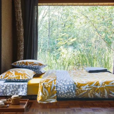 Pościel perkalowa Blanc Des Vosges Botanico Złota