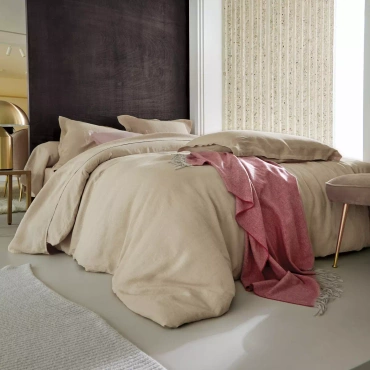 Pościel lniana Blanc Des Vosges Louxor Beżowa