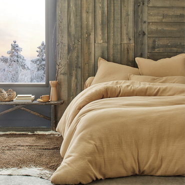 Pościel bawełniana Blanc Des Vosges Cosy Żółta